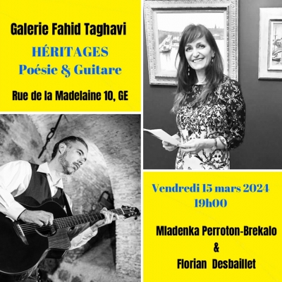 GUITARE & POÉSIE - Galerie Fahid Taghavi, Rue de la Madelaine, Genève, 15 mars 2024